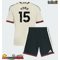 Camisa de Futebol Manchester United Leny Yoro #15 Equipamento Alternativo Infantil 2026-27 Manga Curta (+ Calças curtas)